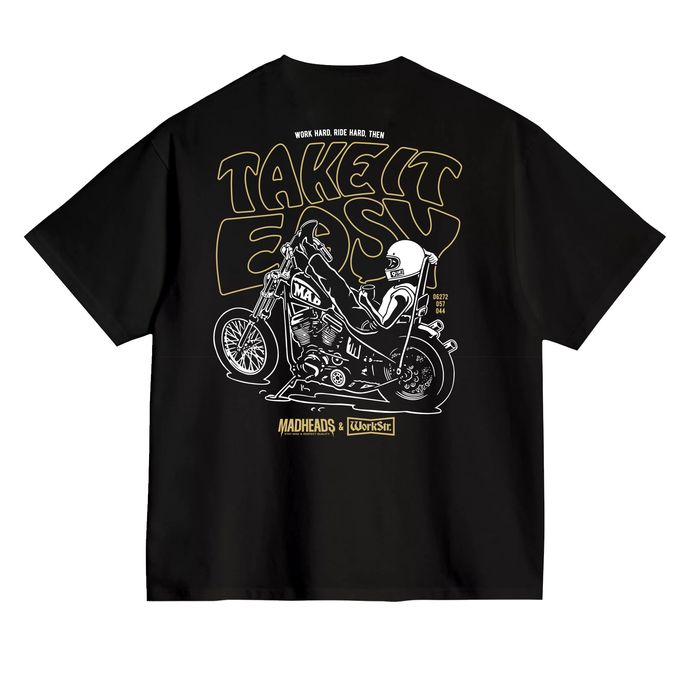 Футболка чорна «Take it ease»