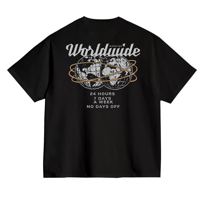 Футболка чорна «Worldwide»