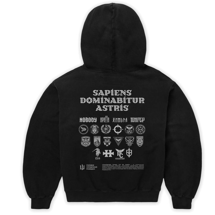 Худі чорний «Спецпідрозділ Тимура» ГУР МОУ Х MH *GUR COLLAB