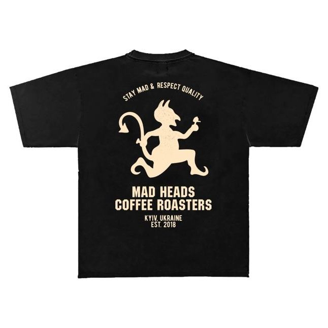 Футболка чорна з жовтим принтом «Who Satan». SHU x MH