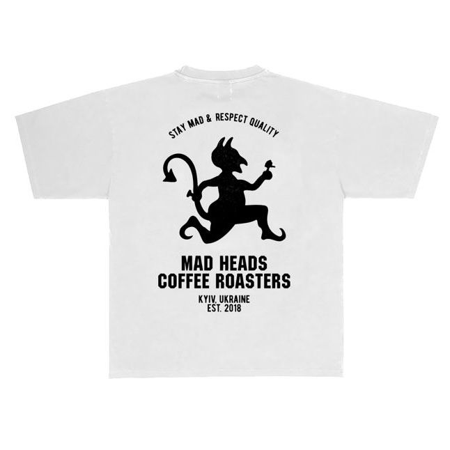 Футболка біла «Who Satan». SHU x MH