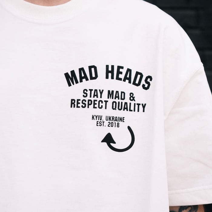 Футболка біла «Who Satan». SHU x MH