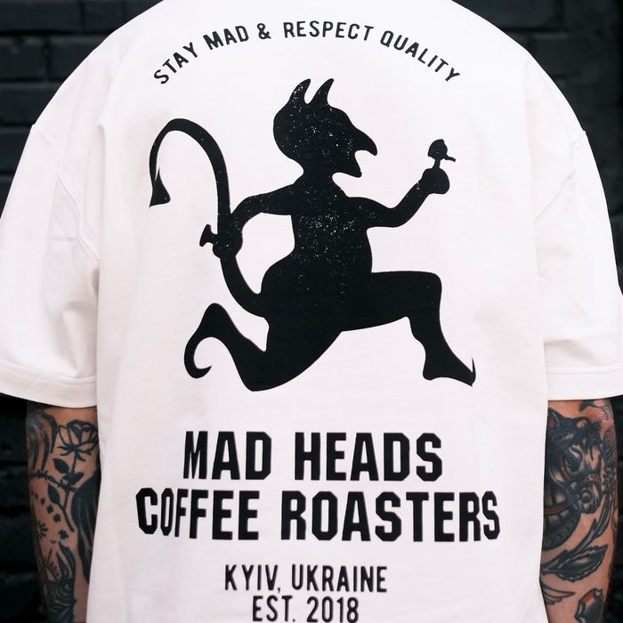 Футболка біла «Who Satan». SHU x MH