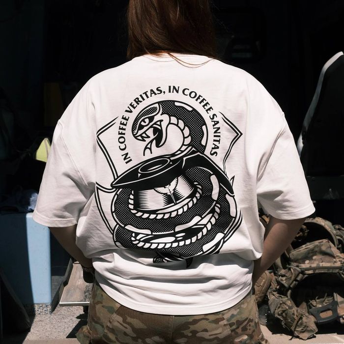 Футболка біла MED SNAKE х MAD HEADS