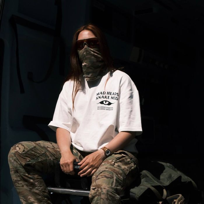 Футболка біла MED SNAKE х MAD HEADS