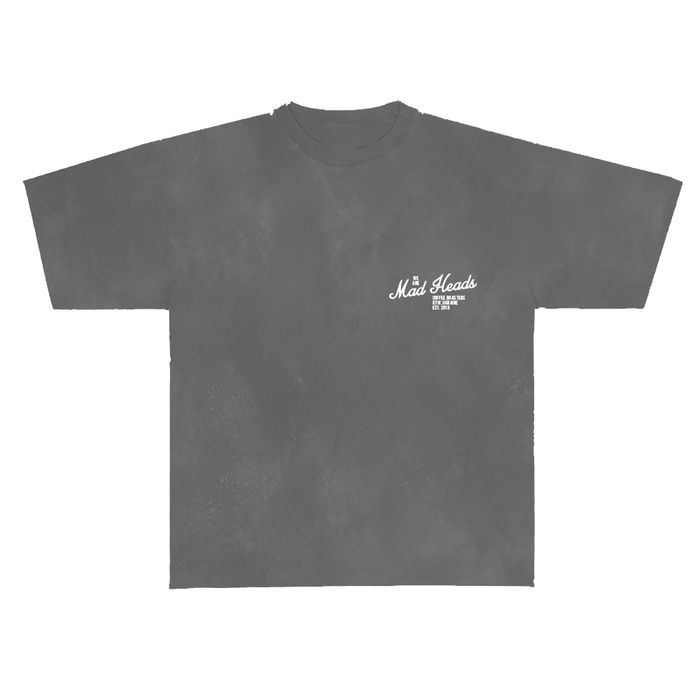 Футболка сіра з ефектом виварювання «2 rules»