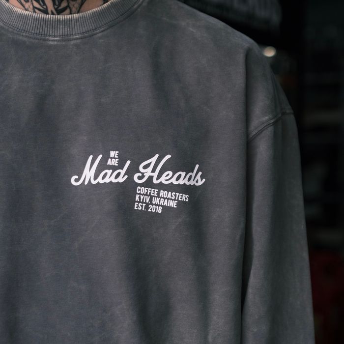 Лонгслів сірий з ефектом виварювання «2 rules»