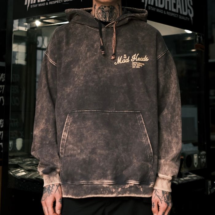 Hoodie Gray stonewash "2 rules"