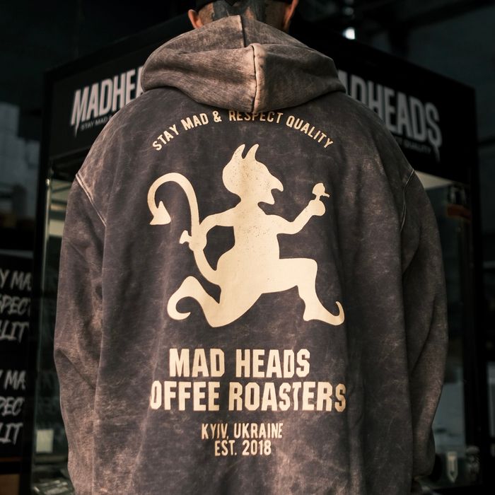 Hoodie Gray stonewash «Who Satan»