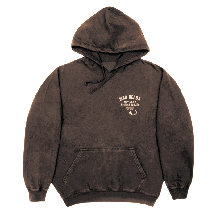 Худі сірий з ефектом виварювання «Who Satan»