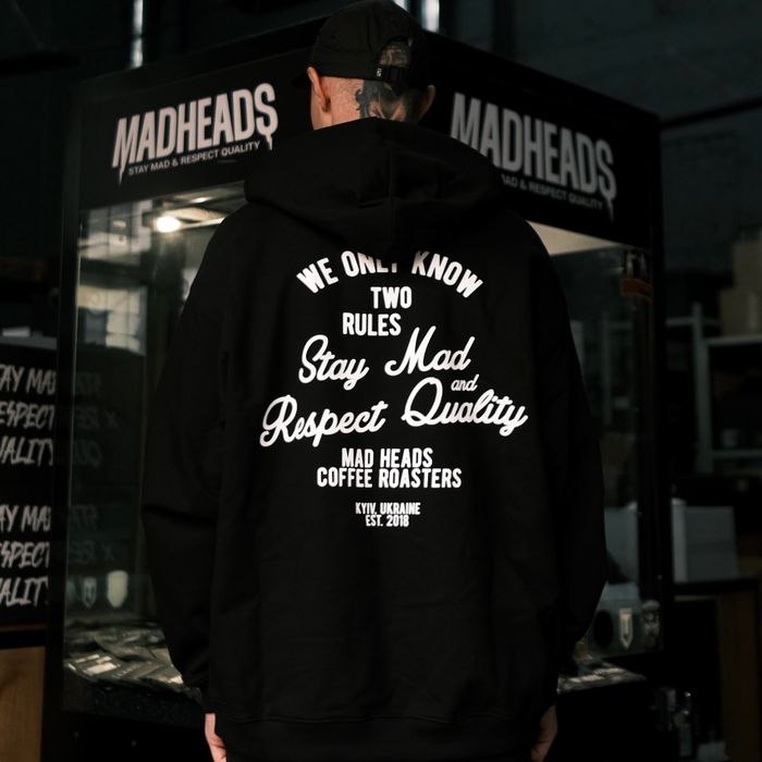 Black hoodie "Two Rules"