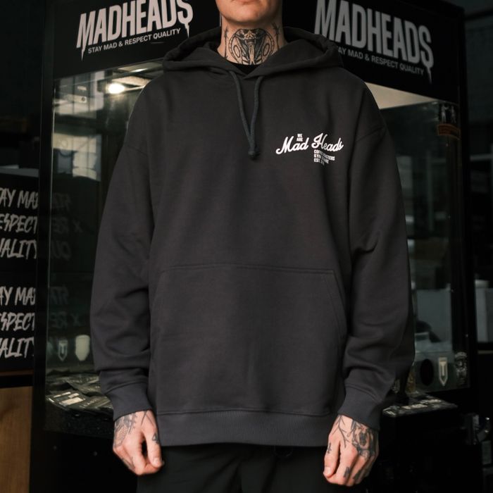 Gray hoodie "Two Rules"