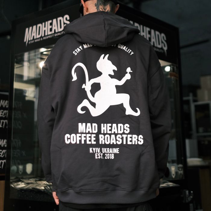 Gray hoodie "Who Satan"