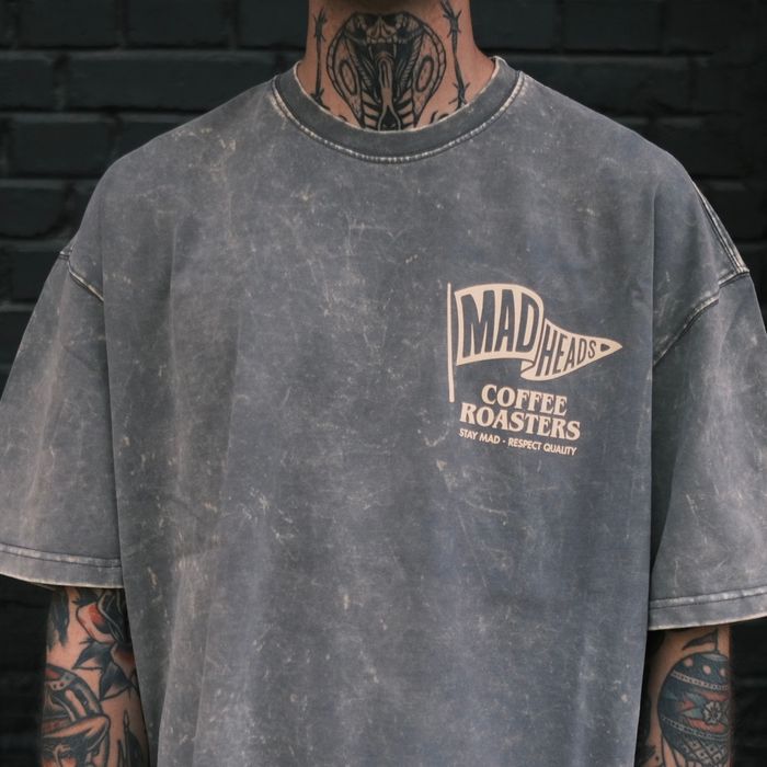 Футболка сіра з ефектом виварювання «Eagle»