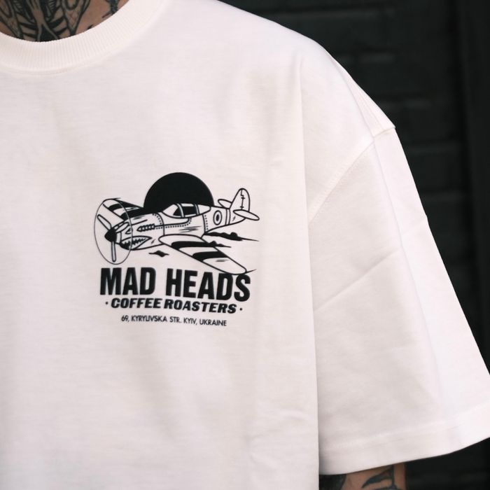 Футболка біла «Mad heads on tour»