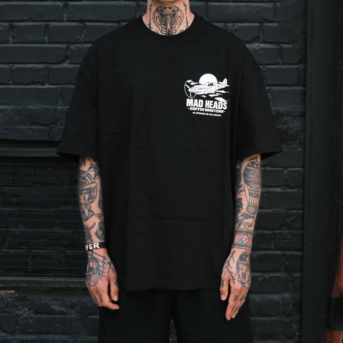 Black T-shirt "Mad heads on tour"