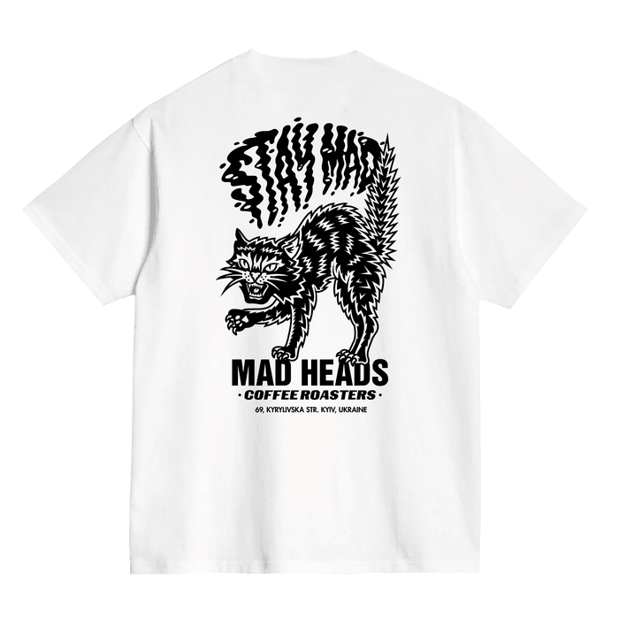 Футболка біла «Mad cat vol.2»