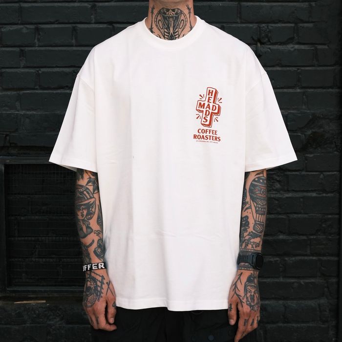 White T-shirt with red print "Who Satan vol.2"