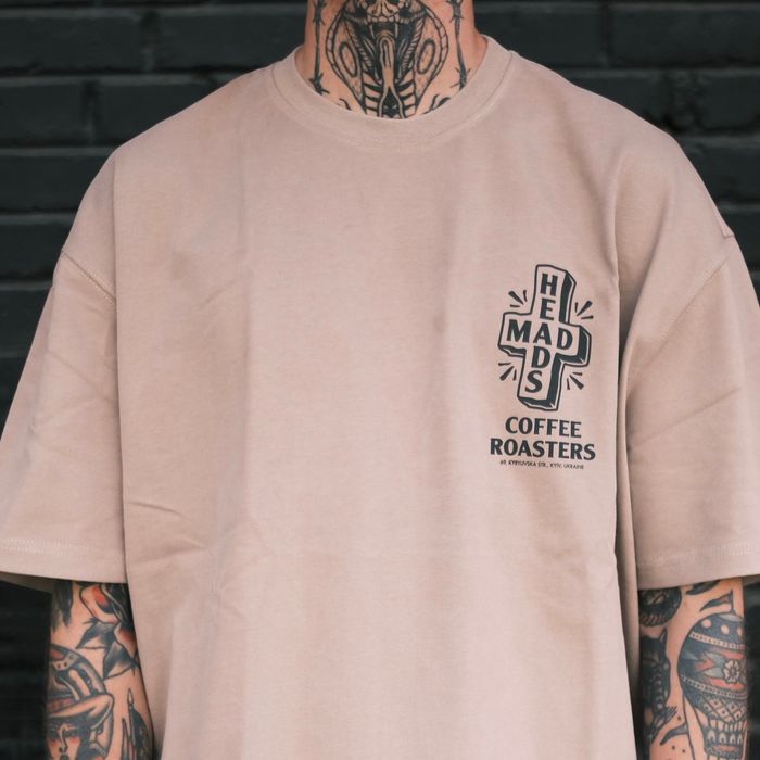 Футболка капучино «Who Satan vol.2». SHU x MH