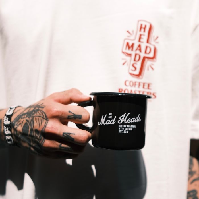 Кружка металева чорна «Two rules»