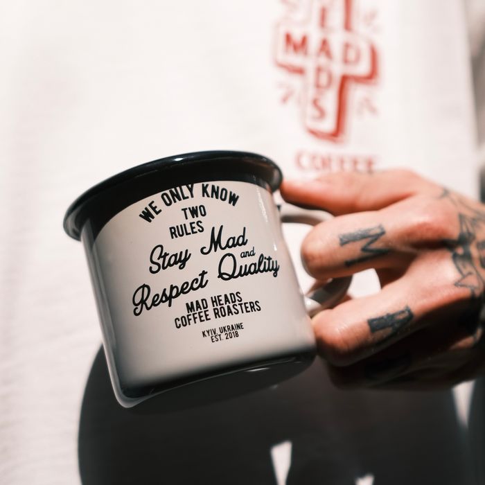 Кружка металева сіра «Two rules»