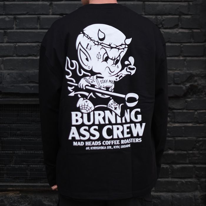 Лонгслів чорний «Who Satan vol.2»