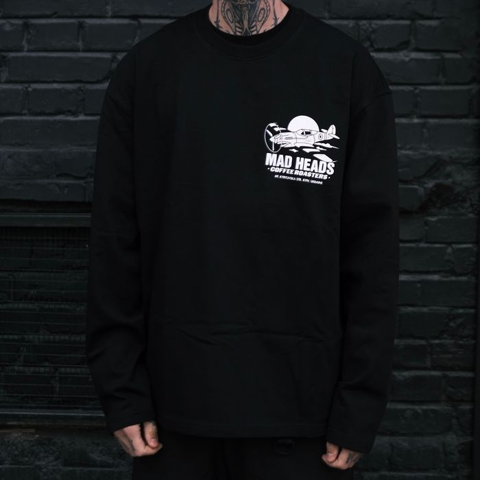 Лонгслів чорний «Mad heads on tour»