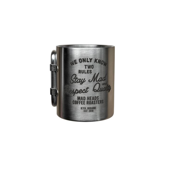 Кружка сталева з карабіном «Two rules»